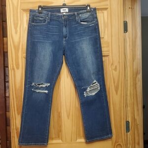 Paige Brigitte Crop Mid Rise Boyfriend Jeans 31